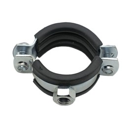 10x 48-53 mm Screw Pipe Clamps Galvanised Steel Pipe Clamps Sound Insulation Inserts