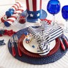 CHENGU 6 Pcs 4th of July Charger Plates Patriotic Charger