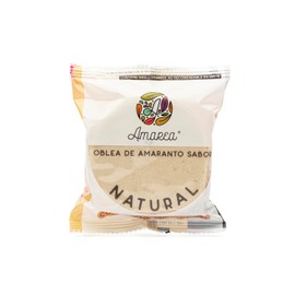 AMAREA® Obleas de Amaranto Natural, 30g, Snack Saludable, Sin Azúcar, Sin Gluten, Vegano (36 piezas)