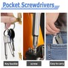 Mesee 8 Pieces Pocket Keychain Screwdrivers, Key Chain Flathead &