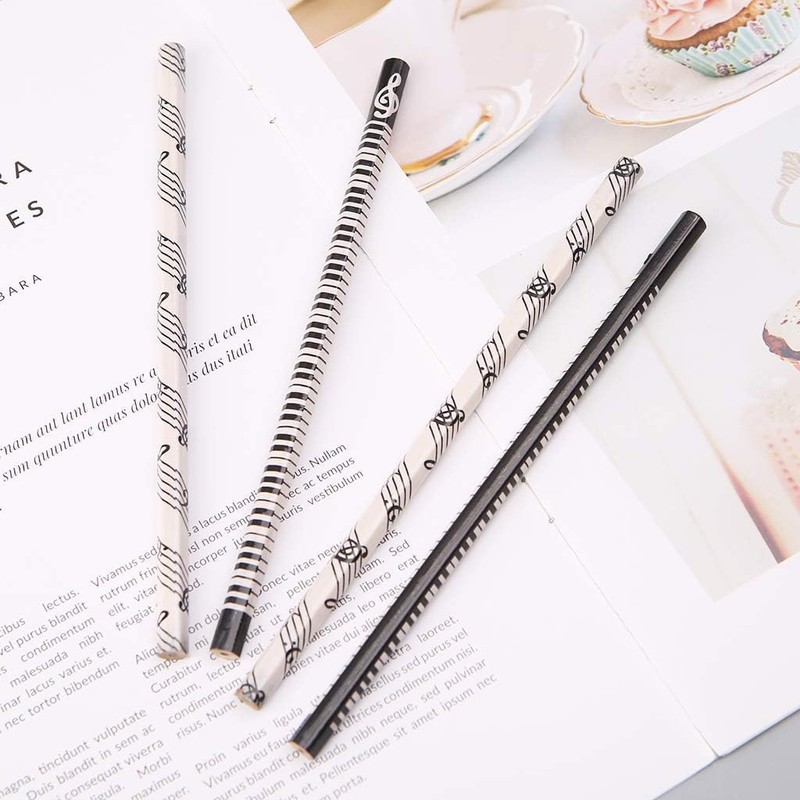 DPWOUM 4 Pieces Music Note Pencil HB Standard Pencil Music