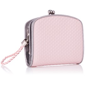 Jill Stuart JSLW3BS1 Folding Wallet with Clasp [Blaze] Leather, Mesh Embossed Cowhide x Goat Leather, Metallic Ladies, Compact, Slim Wallet, Card Storage, Simple, Adult, Cute, Original Charm Included,