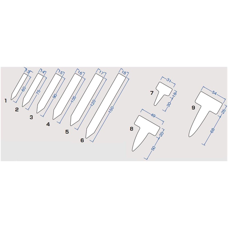 Yamato Flower Labels (100 pieces) 4.1 inches (10.5 cm)