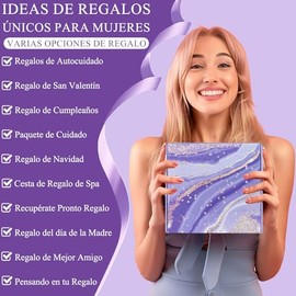 Regalos Para Mujer Cumpleaos, Canasta de SPA Relajante para Mujer, Caja de Regalos para Mejorar Pronto, Cestas De Regalos Para El Da De La Madre,...  