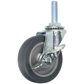 Uei Caster: L Series, LT-S Type, Free-Caster with Stopper, Elastomer Car, Wheel Diameter 2.9 inches (75 mm), Screw Size: M0.5 x 1.4 inches (12 x 35 mm), Pitch 0.6 inches (1.75 mm), Manufacturer Model: