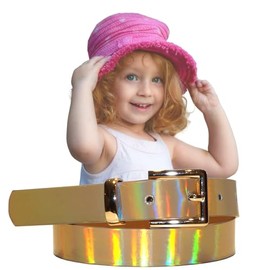 EANAGO Children's Belt - Modern Glitter Belt for Girls - Children's Belt Girls - Belt Children Girls - Belt Girls, Gold Shimmer