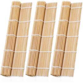 ZFYQ Bamboo Mat for Sushi 3 Pieces, Natural Bamboo Roll for Maki Sushi, Beginner Sushi Craft Set