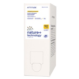 ATTITUDE Liquid Laundry Detergent Refill, EWG Verified, HE Compatible, Plant-Based & Vegan, Natural Laundry Soap, Citrus Zest Scent, 160 Loads, 135.26 Fl Oz