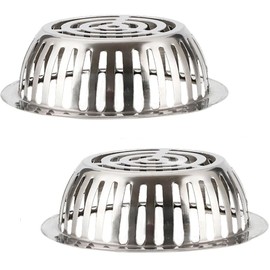 Stainless Steel Roof Dome Drain Cover Strainer Atrium Grate 2pcs/pk (Dia: 7")