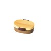 Tatsumiya 30425 Tight Grain Oval Bento Box, Hinoki Brown, Small