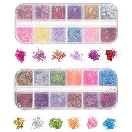 Beavorty Valentine's Day Nail Sequins of Shiny Heart Manicure Glitter Decorations for Nail Art for Romantic Occasions and Special Events