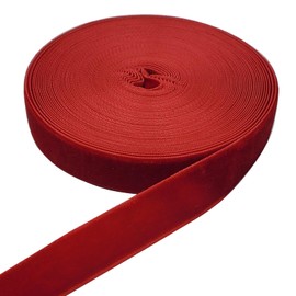 Tianying 10 Yards Velvet Ribbon Spool (Red, 5/8")