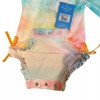 Rufflebutts Rashguard One Piece Bathing Suit Long Sleeve Tie Dye