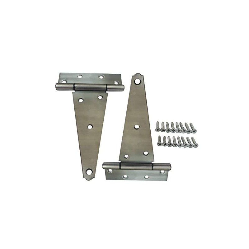 QCAA Stainless Steel Extra Heavy Tee Hinge, (2pack(8"), Stainless Steel)