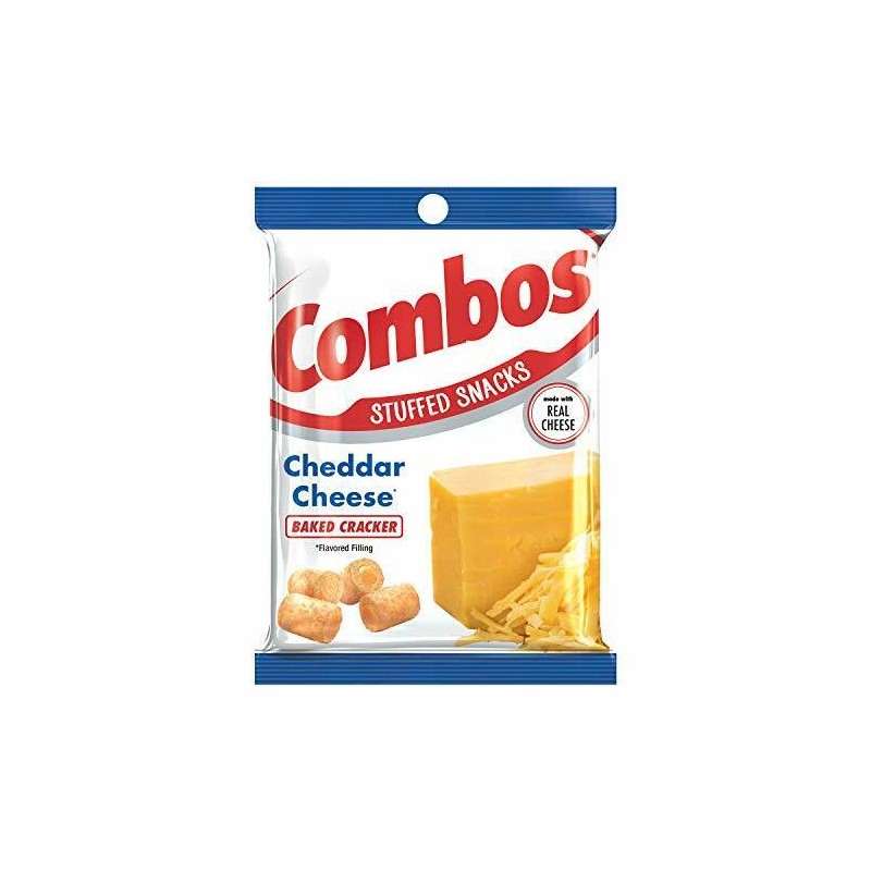COMBOS Cheddar Cheese Cracker Baked Snacks 6.3-Ounce Bag (1-Bag)