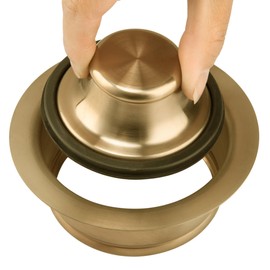 Artiwell Sink Garbage Disposal Flange and Stopper, Universal Flange Fit 3-1/2 Inch Standard Drain Hole, Kitchen Sink Replacement Accessories, Garbage Disposer Kit (Champagne Bronze)