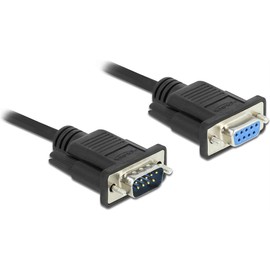 Delock Serial Cable RS-232 Sub-D9 Male to Female with 10m