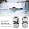 2Pcs Cable Connectors Waterproof Stainless Steel Cord Head Adapters for
