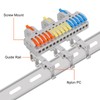 AITRIP 10pcs DIN Rail Terminal Blocks, DIY Splicing Wire Connectors