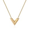 V letter necklace female summer collarbone chain does not fade