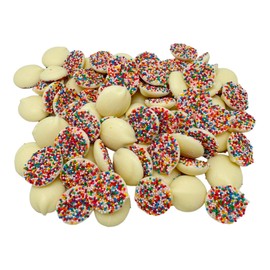 White Chocolate Nonpareils - 8 oz Resealable Candy Bag - Perfect Bulk Candy for Parties, Weddings, and Events