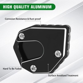 CHIFUN Kickstand Enlarger Pad Side Stand Extension Plate Replacement for Honda CBR650F CB650F 2014-2018/ CBR650R CB650R 2018-2020/CB500F CB500X NC700D(Black)