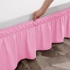Toodou Queen Pink Bed Skirt – Hotel-Quality Ruffles for Queen