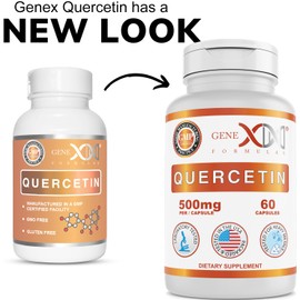 Genex Formulas Quercetin 500mg -60 Capsules for 60 Day Supply - Supplement for Immune Support, Antioxidant and Allergy Protection, Non-GMO, Gluten-Free