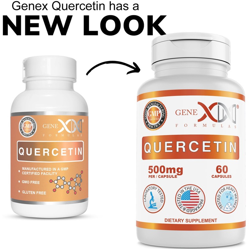 Genex Formulas Quercetin 500mg -60 Capsules for 60 Day Supply