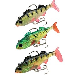Pack of 3 Perch Soft Baits Predatory Fish Fishing Baits Pike Zander Artificial Baits (3 Pieces - 10 cm)
