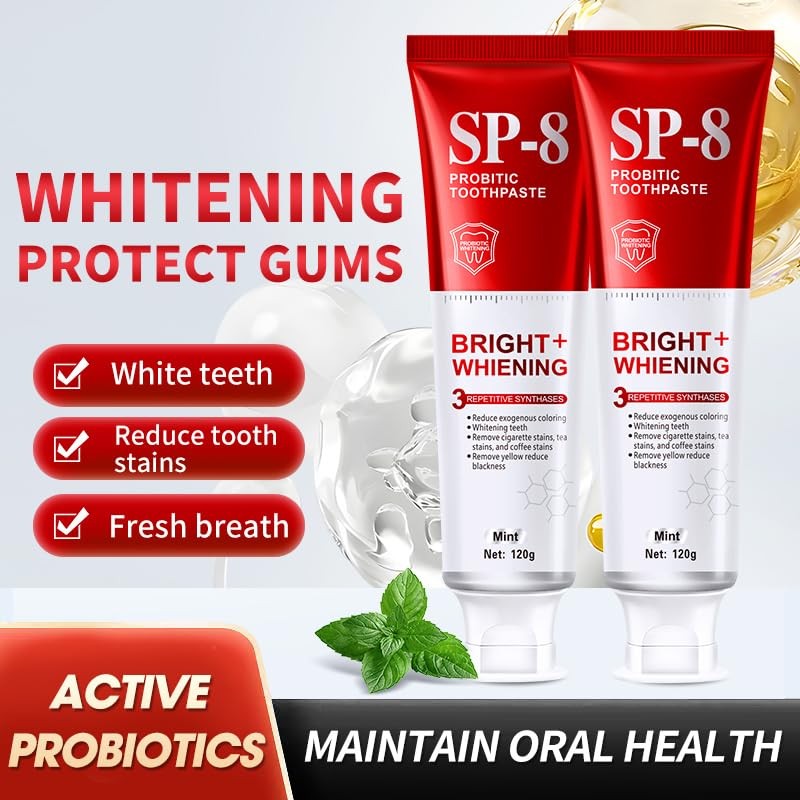 SP-8 Probiotics Whitening Toothpaste - Probiotics for Teeth Whitening and