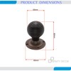 Infinity Decor Ebonised Wooden Beehive Rim Mortice Door Knobs Brass
