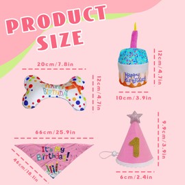 5 StüCk Hund Geburtstag Bandana Set,Hundegeburtstag Deko,Inklusive 9 Glitzerzahlen,Birthday Gifts for Dogs, Hundegeburtstag PartyzubehöR FüR Katzen Kleine Hunde Mittlere Hunde