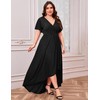 ZOMVA Plus Size 1X-4X Sparkly Glitter Formal Maxi A Line