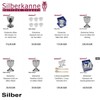 SILBERKANNE Key Ring Clover Leaf 9.5 x 3.5 cm Premium
