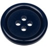 Pack of 6 Dark Blue Sew on 20mm Round Buttons