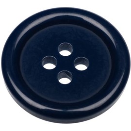 Pack of 6 Dark Blue Sew on 20mm Round Buttons Flat 4 Holes 32L 32 Ligne