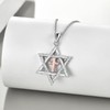 YFN Cross in Star of David Necklace Sterling Silver Jewish