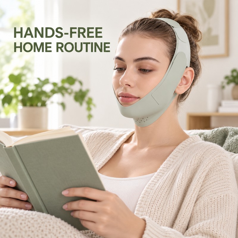 Reusable V-Line Face Shaping Strap, Rubber Chin and Cheek Support