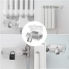 Radiator Thermostat Protective Cover with Lock, Transparent Thermostatic Sensors, Universal