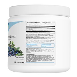 BRONX HEALTH BRONX Bilberry Extract 400 Capsules 8000mg (100:1) Wild European Blueberry Extract Supplement for Eyes | Non GMO | Eye Health Support | Powder Pills | Bulk Supplement