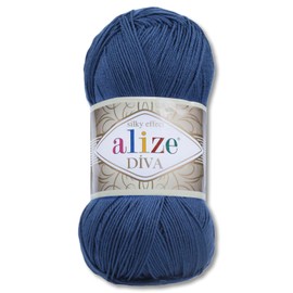 Frida's Wollhaus Alize 100 g Diva Wool Knitting Crochet Microfibre 64 Colours (279 | Midnight Blue)