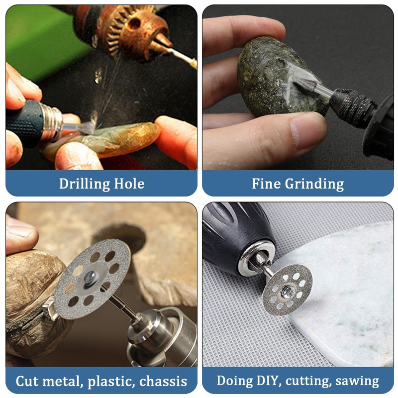 Diamond Grinding Bit Set Stone Carving Set Hakkin 30Pcs Diamond