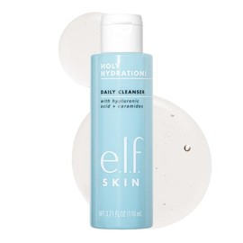 e.l.f. SKIN Holy Hydration! Limpiador diario, limpiador facial para eliminar el exceso de aceite, impurezas y maquillaje, fabricado con ácido hialurón