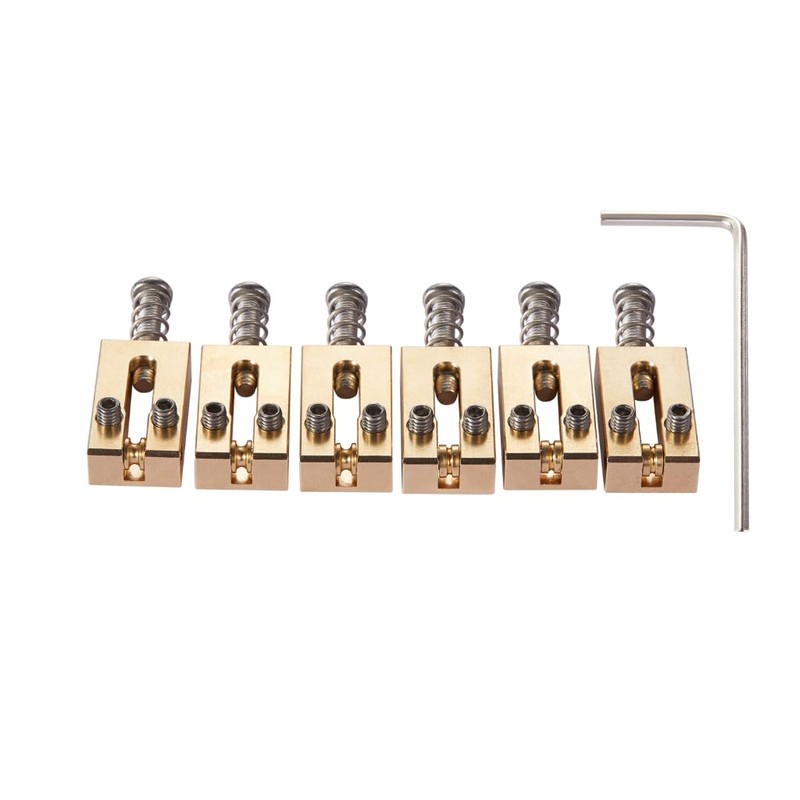Dopro Solid Brass Guitar Roller Bridge Saddles Tremolo Bridge Roller