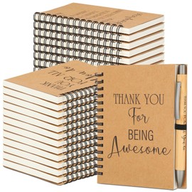 Yeaqee 152 Pcs Teacher Appreciation Gifts for Women Men Thank You Teacher Gifts Small Notepads Bulk Thank You Mini Notebooks with Bamboo Pen Appreciation Gifts for Christmas School Office