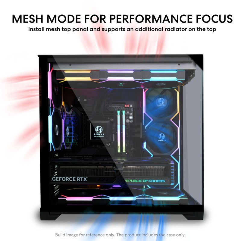 Lian Li O11 Vision Compact Black-Steel-Tempered Glass ATX Mid Tower
