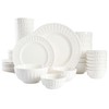Gibson Home Zen Buffet Porcelain Ceramic Dinnerware Sets for 8,