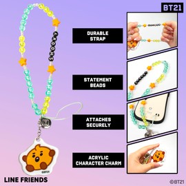 iFace LINE FRIENDS BT21 BABY Beaded Wristlet Universal Charm Strap - Wrist Strap for Cell Phone Camera Keys AirPods – SHOOKY