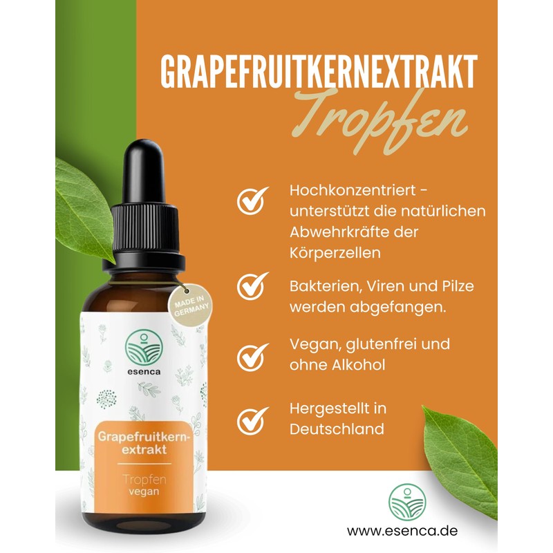 Esenca Esenca Grapefruitkernextrakt-Tropfen C 100 ml C Hochkonzentriert, Laborgeprft, Vegan